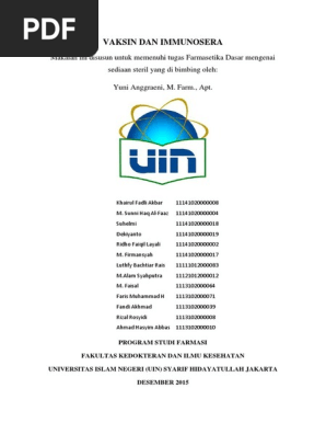 Makalah Vaksin Dan Imunosera