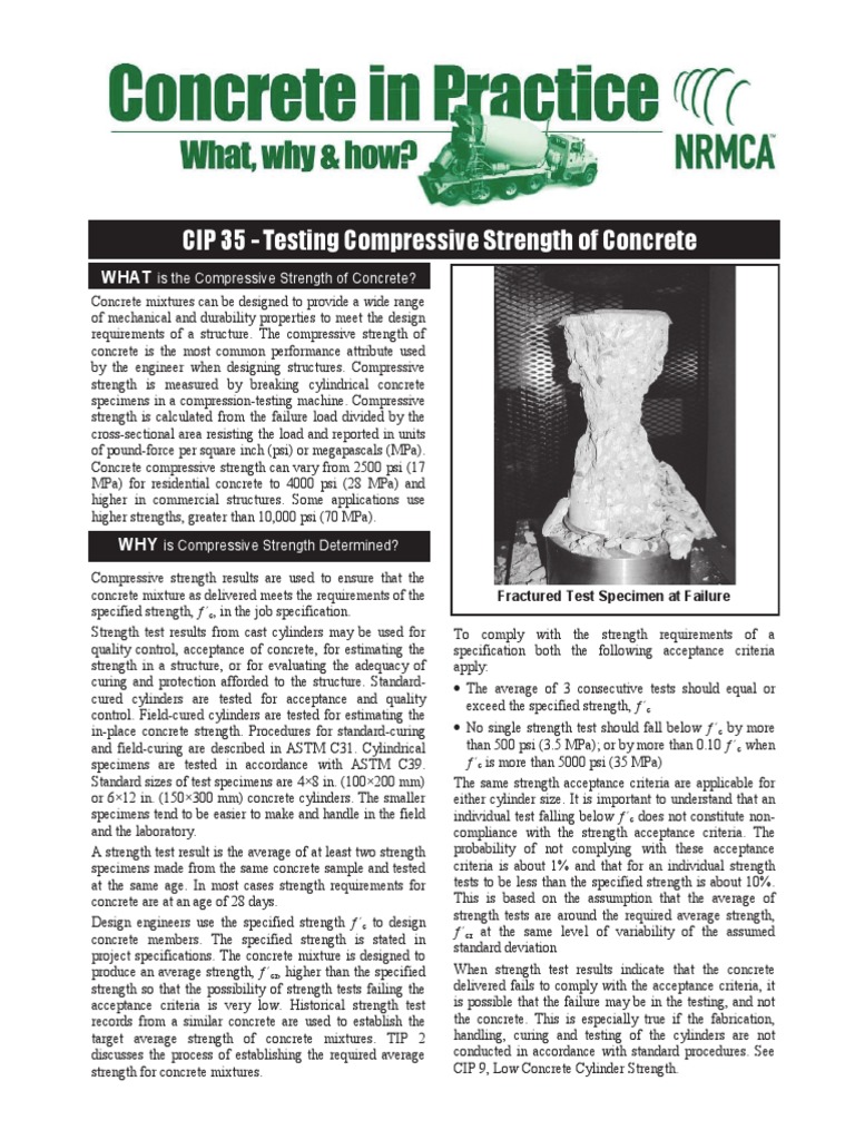 Compressive Strength Testing of Concrete | PDF | Strength Of Materials ...