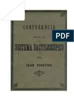 Juan Vucetich Conferencia Sobre El Sistema Dactiloscópico