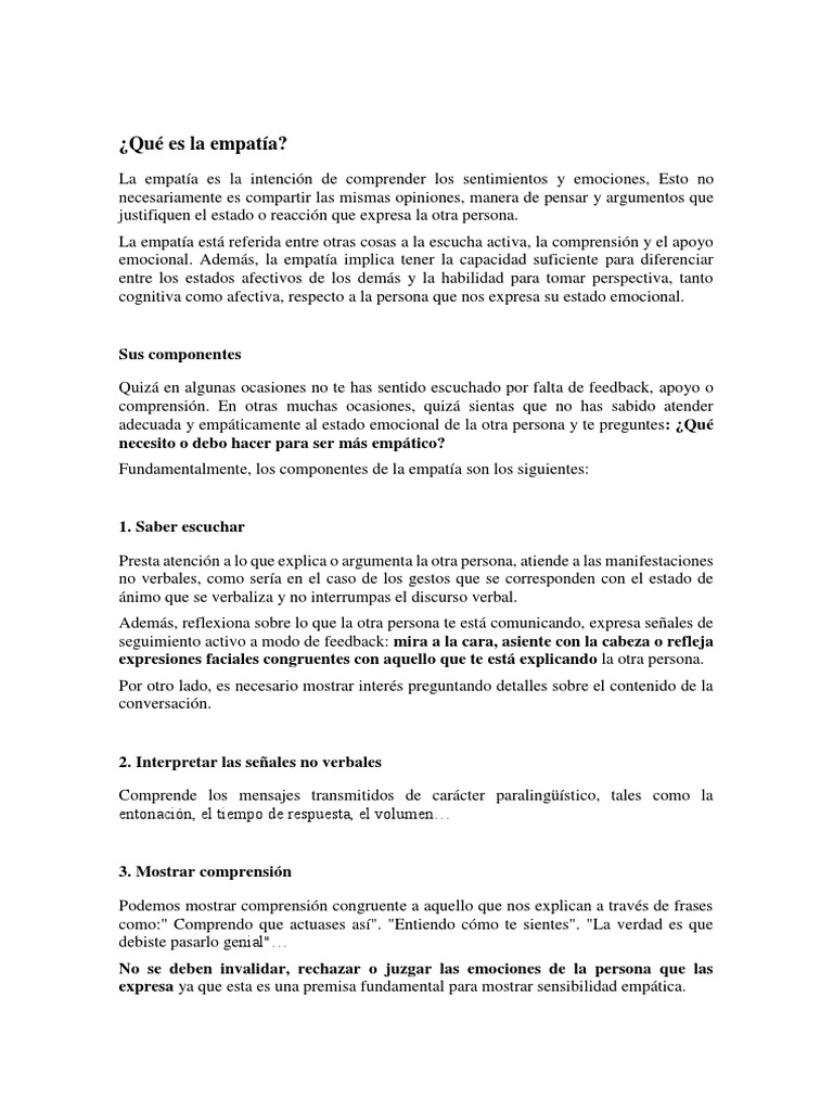 Fomentando la Empatía en Niños | PDF | Empatía | Expresión facial
