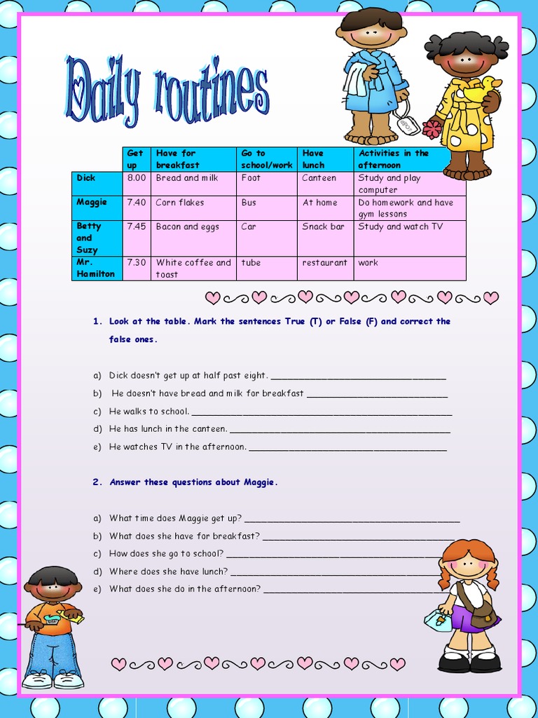 Daily Routines1 PDF | PDF | Business