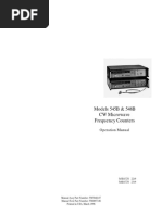 Models 545B & 548B CW Microwave Frequency Counters: Operation Manual