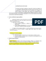 Como Se Define La Actividad Financiera Del Estado