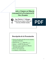 MERCURIO Y CIANURO EN MINERIA ARTESANAL DE EL ORO ECUADOR.pdf