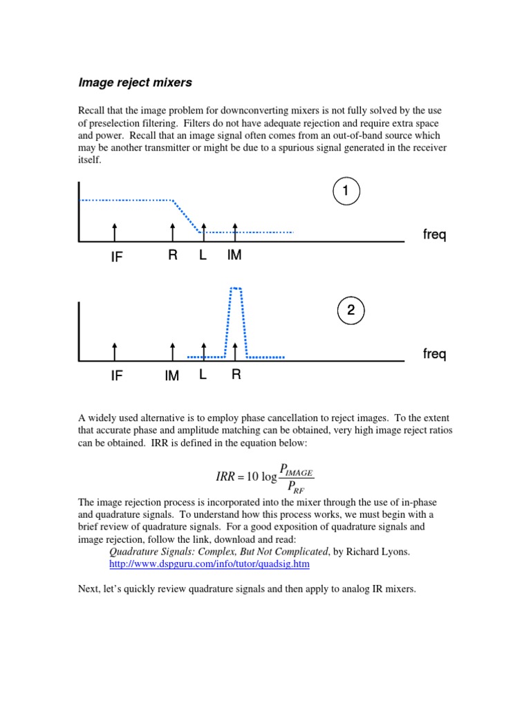 Non Linear Mixer2 Quad Mixing PDF Algorithms Signal Processing