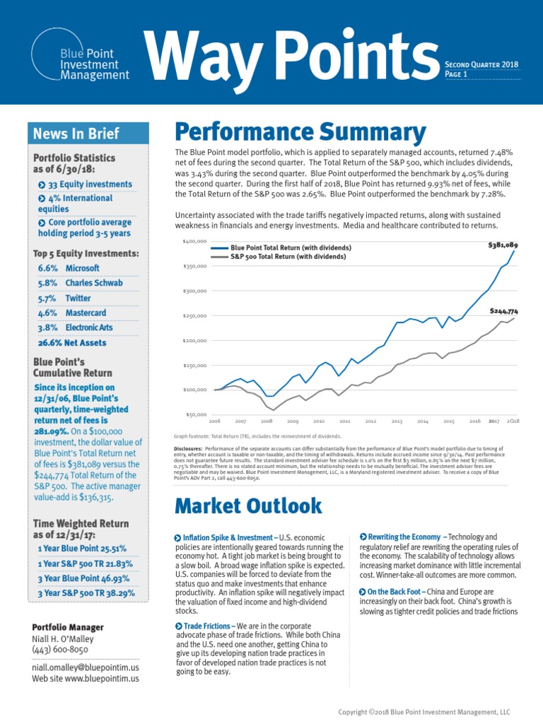 Performance Summary: Market Outlook | PDF | Investing | Financial Markets