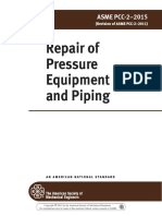 Repair of Pressure Equipment and Piping: ASME PCC-2-2015