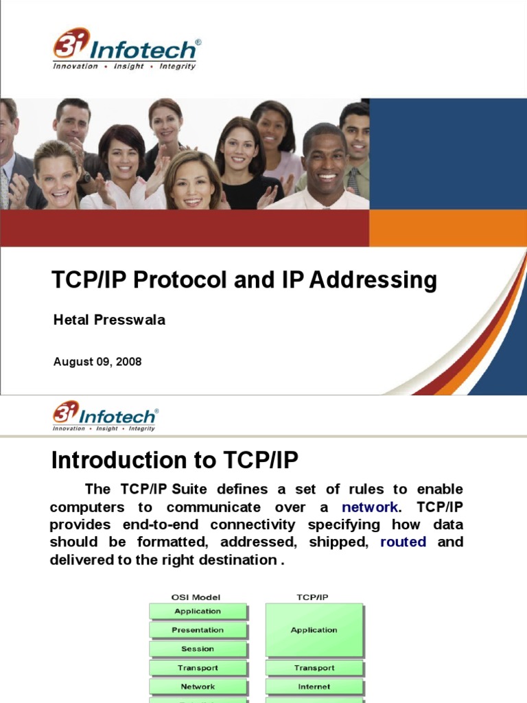 TCP/IP Protocol and IP Addressing: Hetal Presswala | PDF | Network ...
