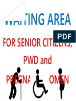 Priority Waiting Area for Seniors, PWDs & Mothers