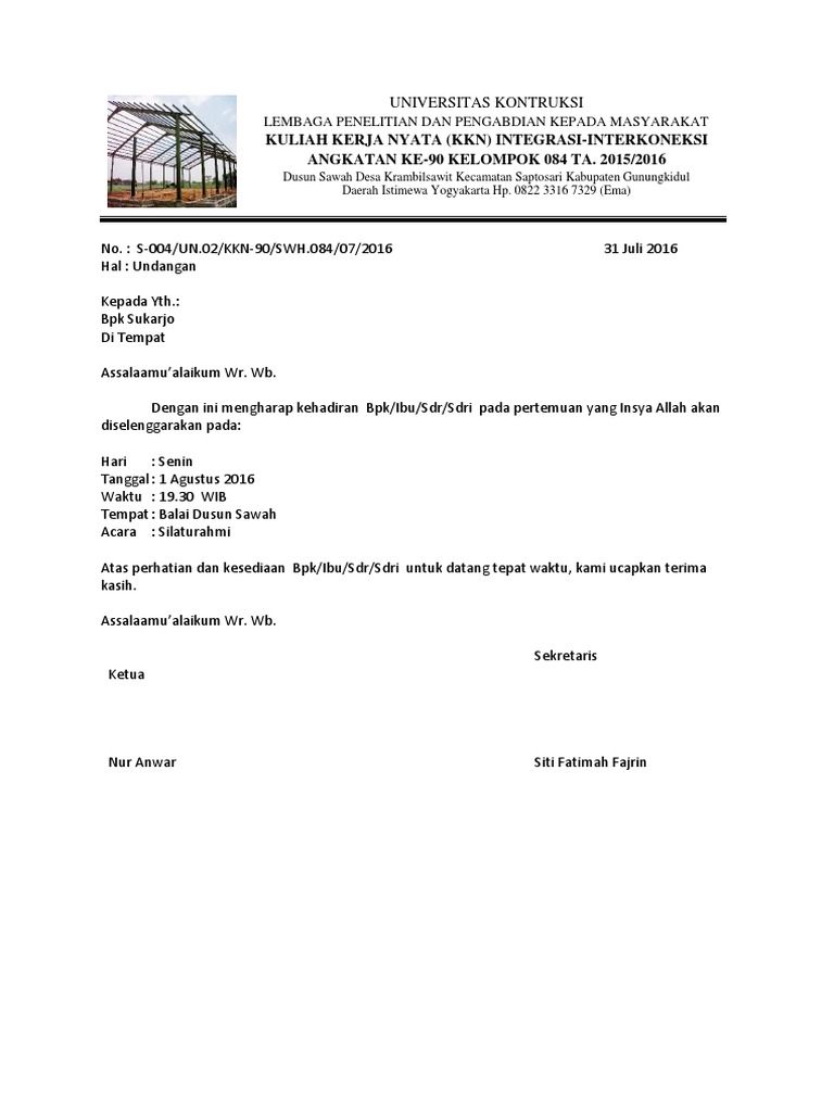 62 Contoh Undangan Acara Silaturahmi Gratis Terbaru