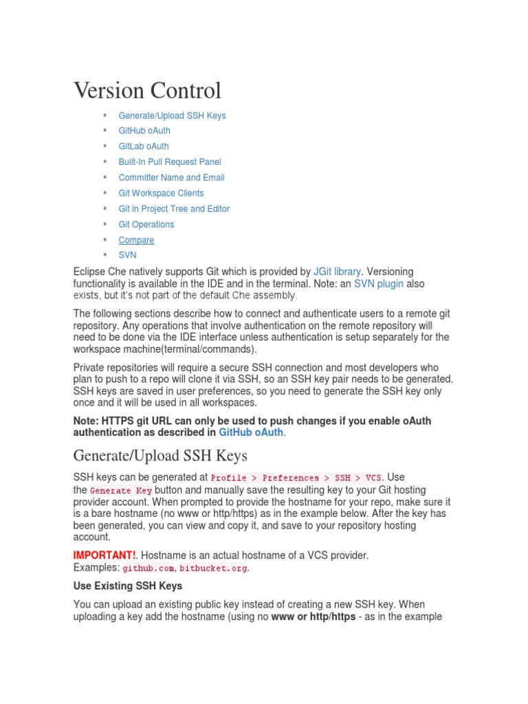 Git and SSH Key Setup Guide | PDF | Secure Shell | Integrated ...