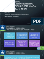 Relación Entre Masa, Fuerza y Peso