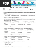 Soal IPA Kelas 3 SD Bab 1 Ciri-Ciri Dan Kebutuhan Makhluk Hidup Kunci Jawaban PDF