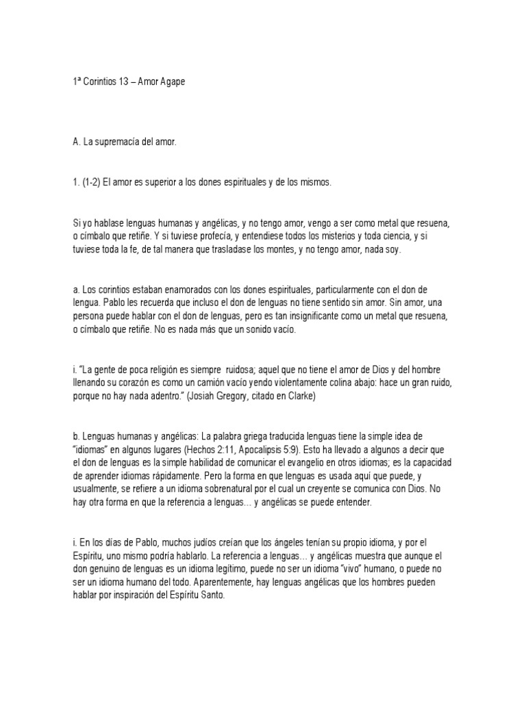 El Amor Agape Pdf Fe Amor