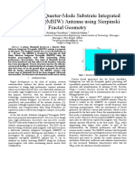 Miniaturized Quarter-Mode Substrate Integrated Waveguide (QMSIW) Antenna Using Sierpinski Fractal Geometry