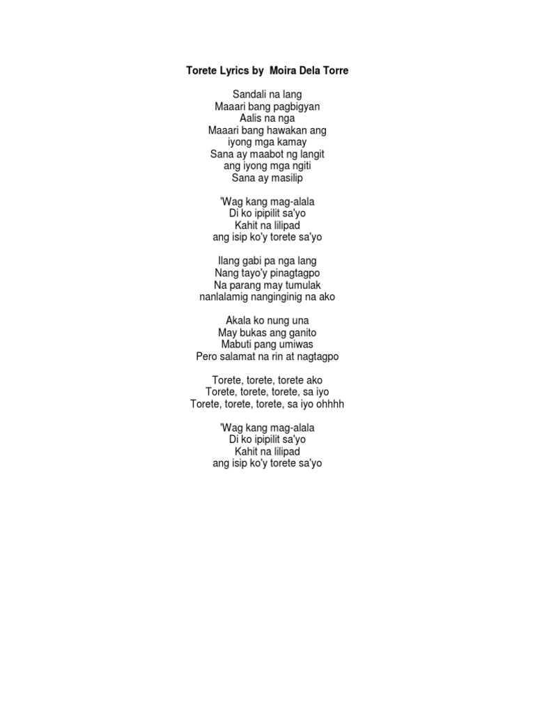 Torete Lyrics By