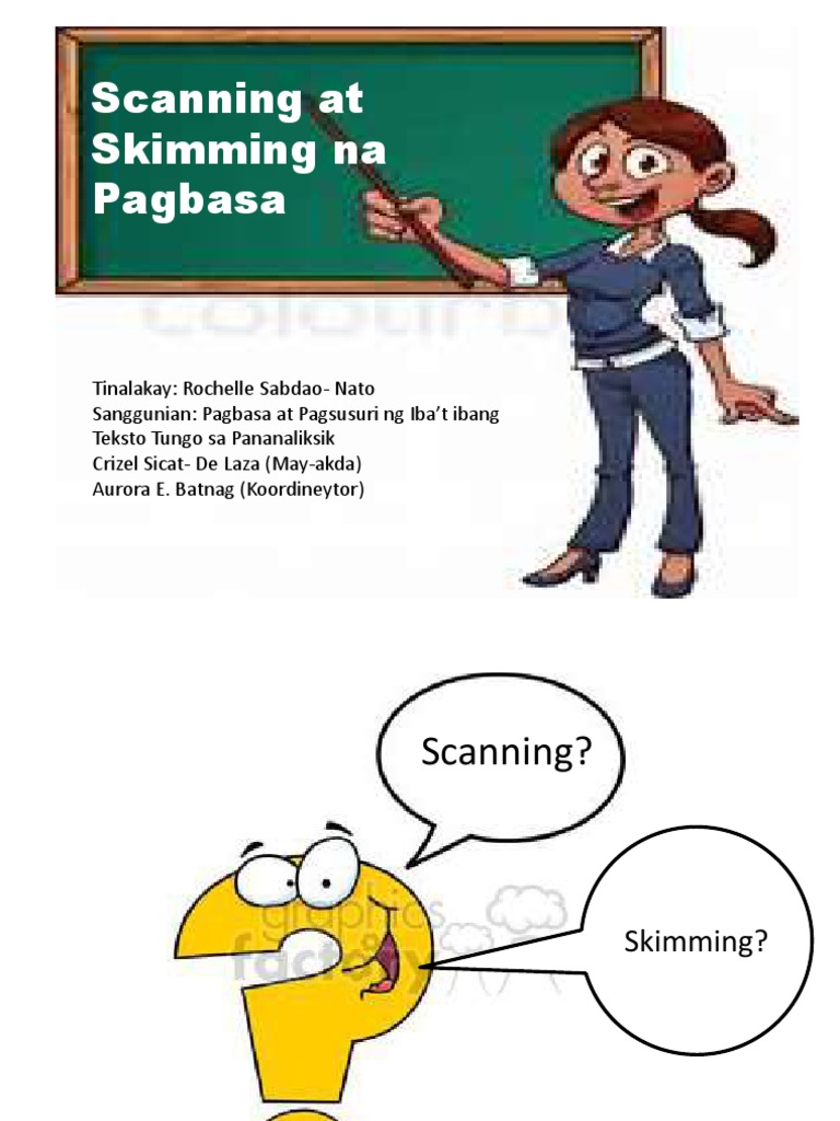 Scanning at Skimming Na Pagbasa by Rocehelle Sabado PDF
