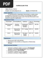 Final Cv Resume