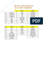 Roster Pelajaran Harian