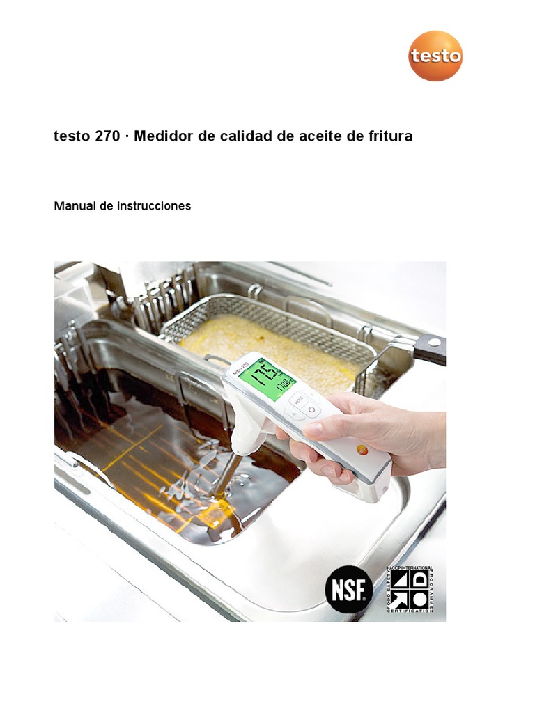 Manual del Medidor Testo 270 | PDF | Fritura | Calibración