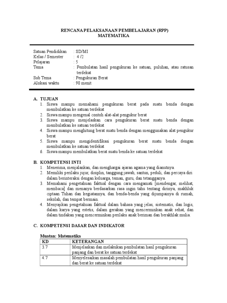 5 5 Rpp Mate St Pengukuran Berat