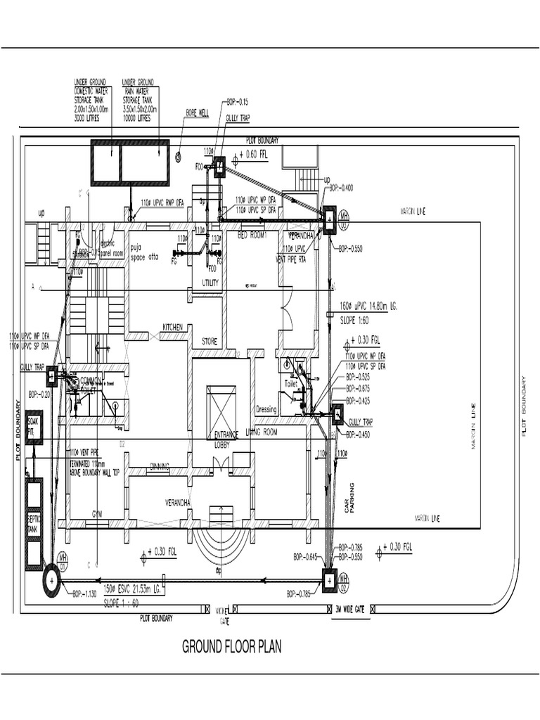 Ground Floor Plan Layout Guide | PDF