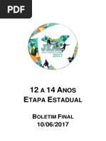 JEAL 2017 - 12 a 14 Anos - Etapa Estadual - Boletim Final