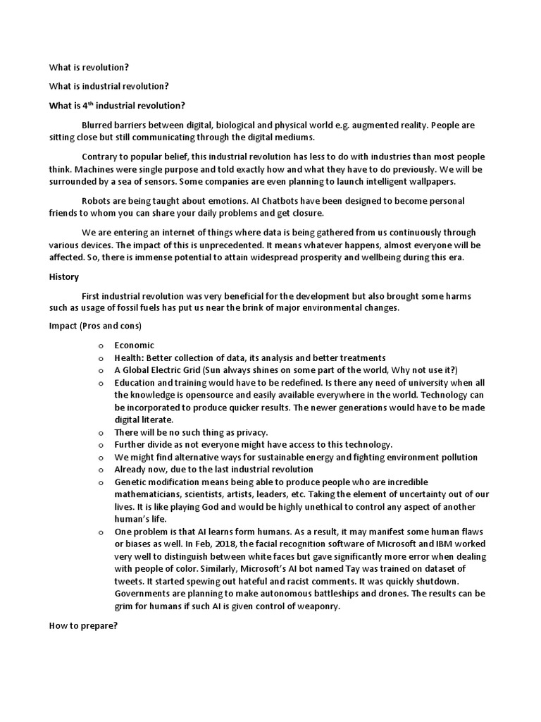 Understanding the 4th Industrial Revolution | PDF | Artificial ...