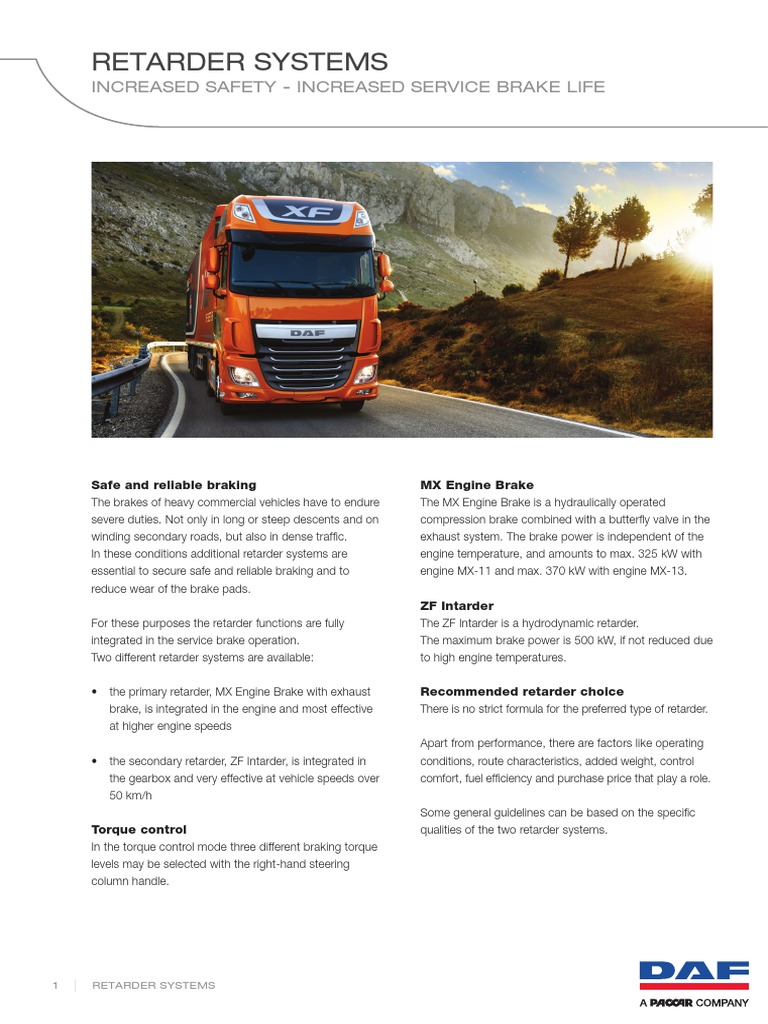 DAF Retarder Systems 64739 En Brake Engines