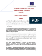 Becas Fundación ONCE Oportunidad Al Talento 2018