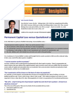 Permanent Capital Loss Versus Quota Onal Loss: Dear Investor Friends