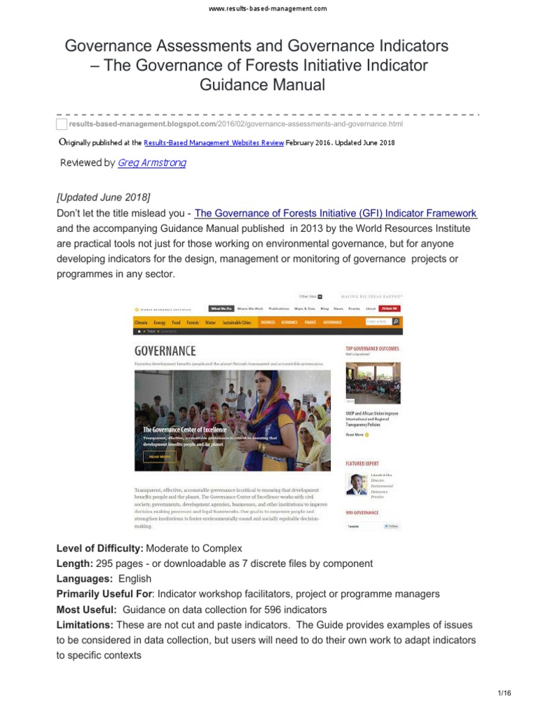 Governance Assessments Overview | PDF
