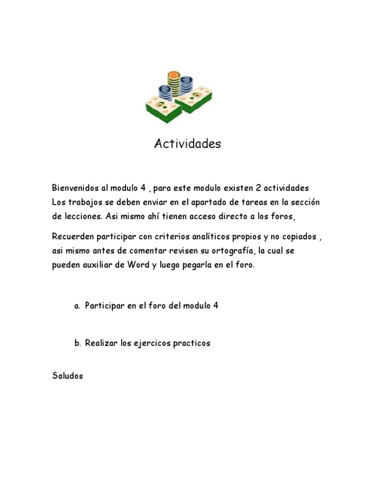 Actividades Modulo 4 PDF | PDF