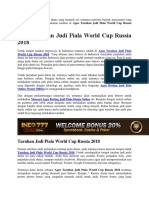 Agen Taruhan Judi Piala World Cup Russia 2018