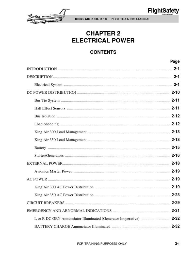 KING AIR 350 - CH 2 - Electrical | PDF | Switch | Power Inverter