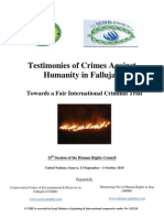 Testimonies of Crimes Against Humanity in Fallujah