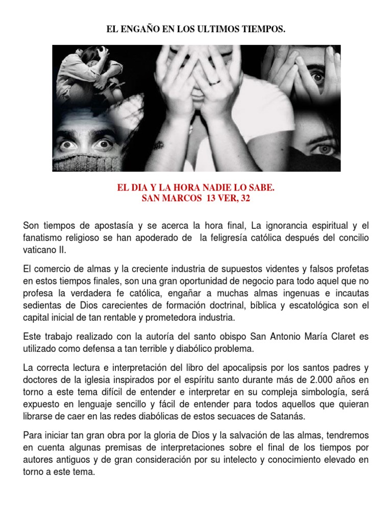 Engaño y Apostasía en Tiempos Finales | PDF | Libro de revelación ...