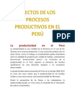 Efectos de Los Procesos Productivos en El Perú