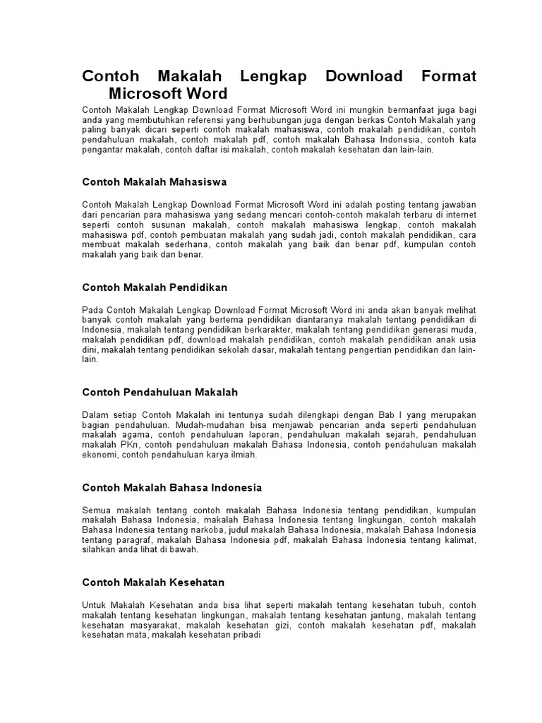 makalah bahasa indonesia tentang pendidikan