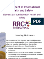 Management of International Health and Safety