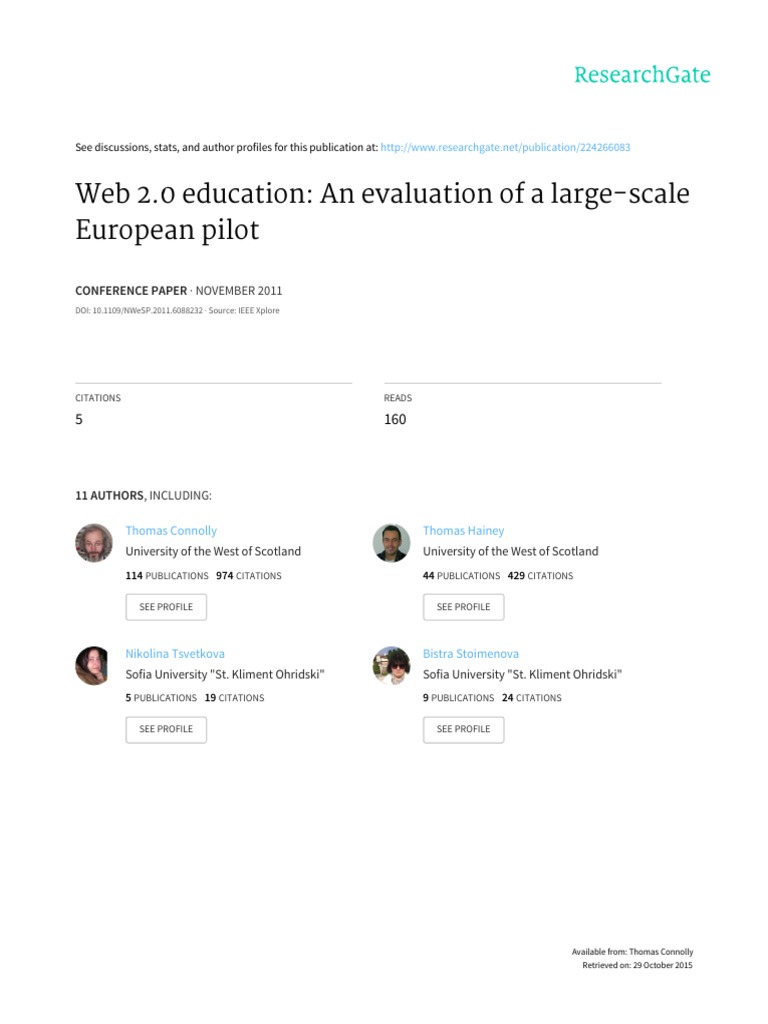 Web20ERC - Evaluation Paper Final V1 | PDF | Constructivism (Philosophy ...