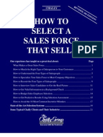 How to Select a Sales Force that Sells