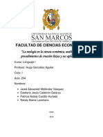 La Neología en La Ciencia Económica, Análisis de Los Procedimientos de Creación