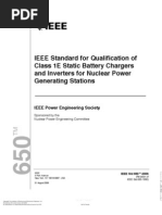 IEEE Standard For Qualification of Class 1E Static Battery Chargers and Inverters For Nuclear Power Generating Stations