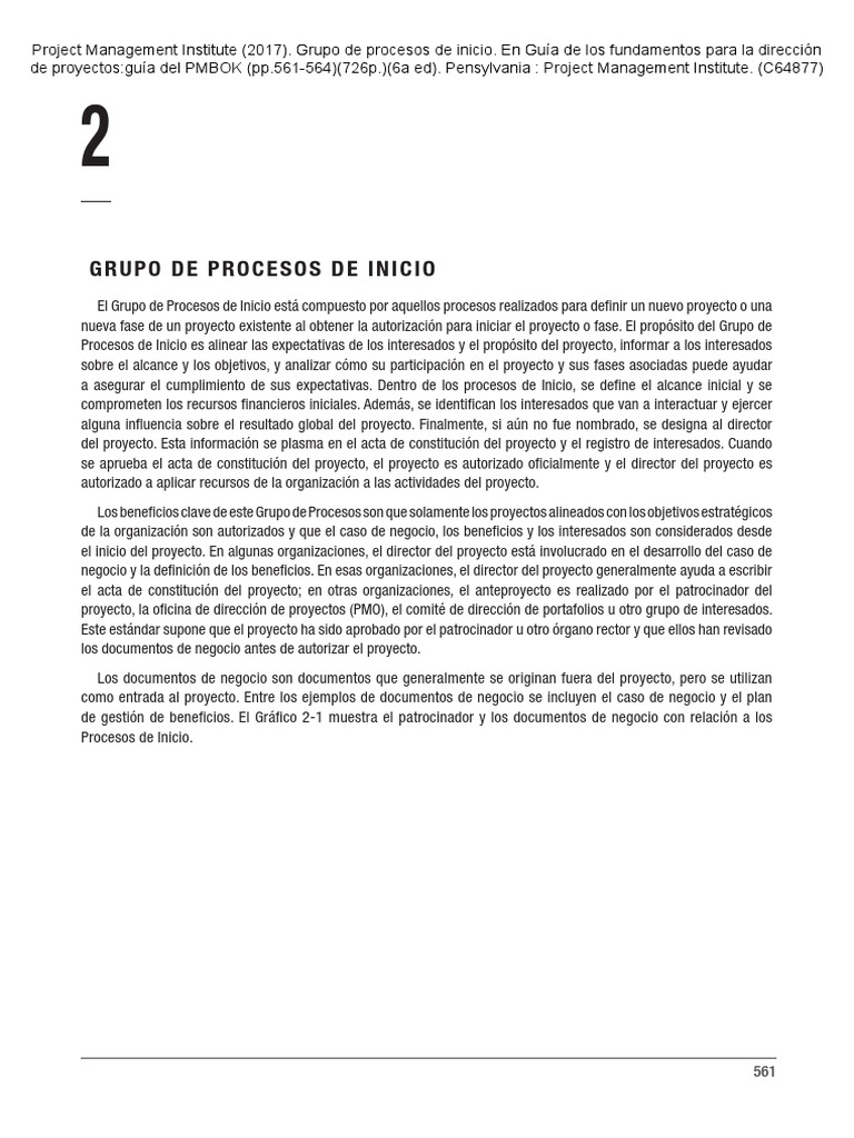 Grupo de Procesos de Inicio | PDF | Business | Informática y tecnología ...