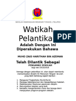 Watikah Perlantikan