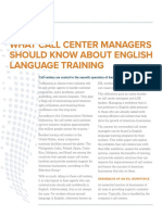 What Call Center Managers Should Know About English Language Training
