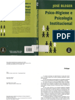 Jose Bleger Psico Higiene e Psicologia Institucional PDF