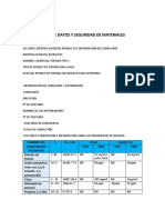 Ficha de Datos y Seguridad de Materiales