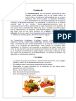 Vitaminas y Funciones